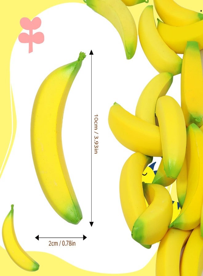 Lohoee 20 Pcs Banana Stress Toys Stretchy Banana Fidget Toys Bulk Mini PU Squeeze Toys for Kids Adults Stress Relief Party Favors Bag Fillers or Xmas Gift - Image 2